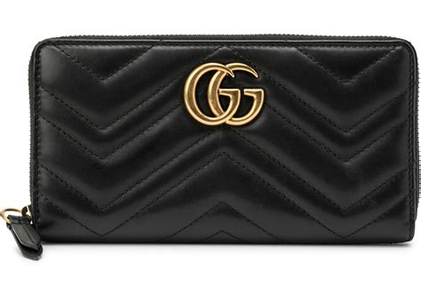 gucci marmont quilted leather wallet|gucci marmont zip around wallet.